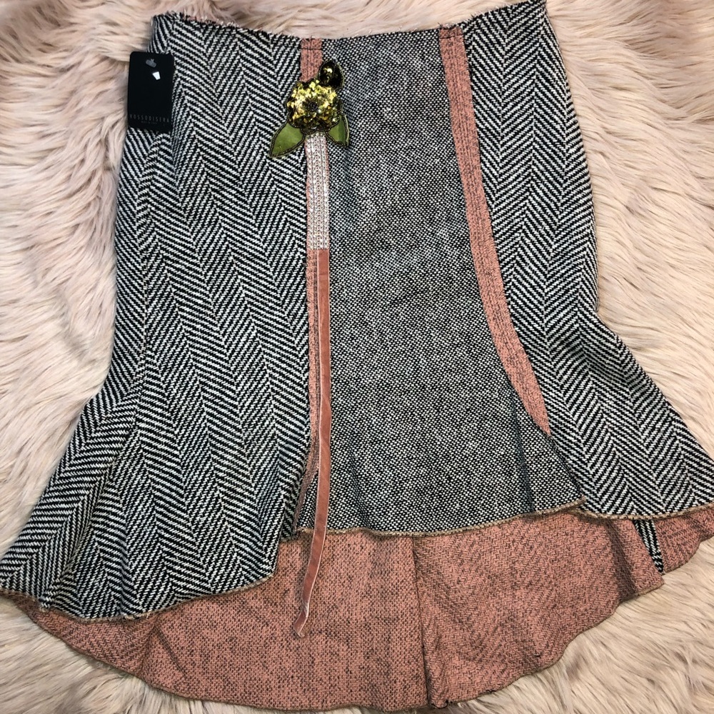 Rossodisera Tweed Skirt Women size 42